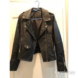 Blank nyc faux leather moto jacket